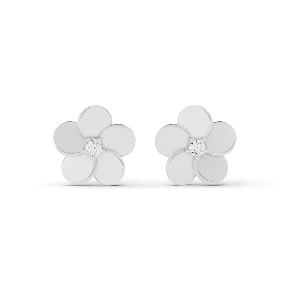 Prestige Boutique Diamonds Lab Diamond Flower Earrings Size 0.33 CTW