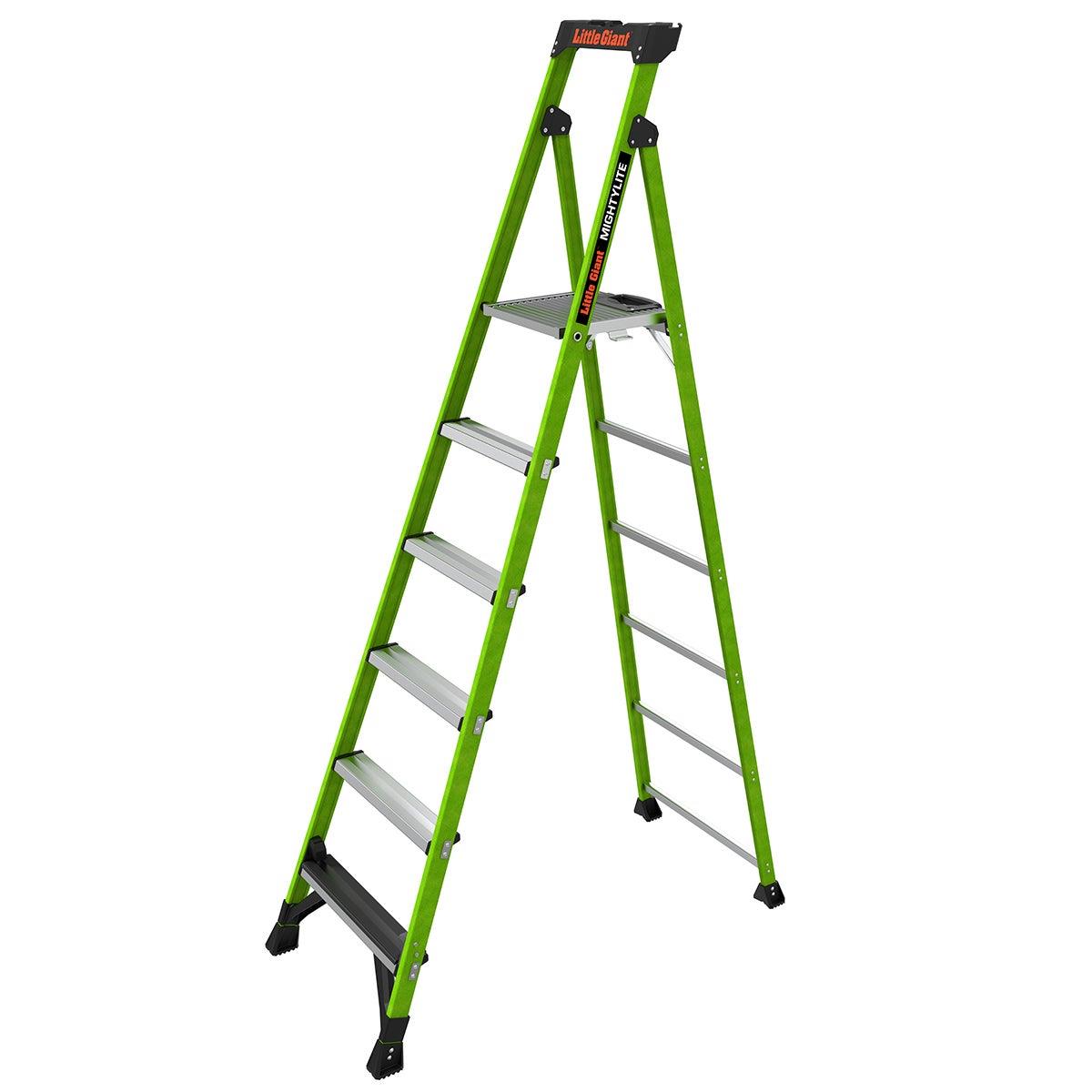 Little Giant MightyLite 2.0 8ft Type 1AA Fiberglass Ladder w/ Ground Cue
