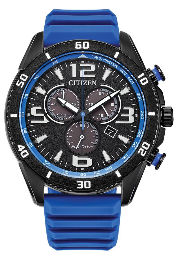 Citizen Watch Men's Brycen Eco-Drive Silicone Strap watch, Black dial