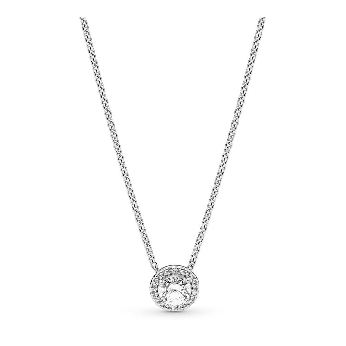 Pandora Round Sparkle Halo Necklace