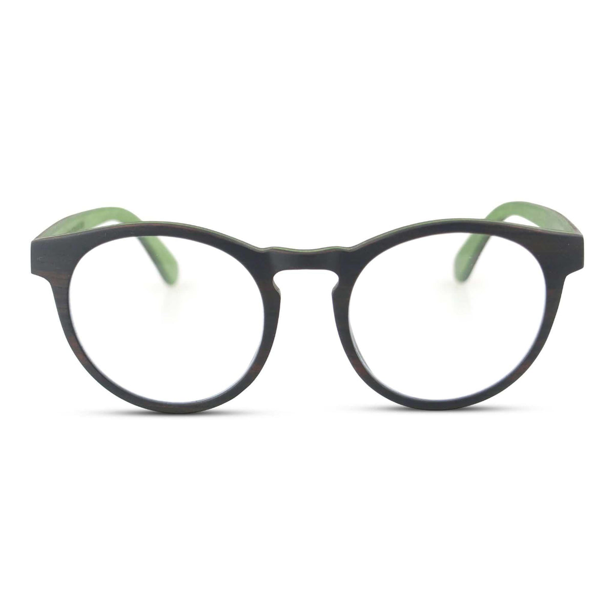Joycoast Forrest Ebony Round Blue Light Blocker Glasses Wooden Glasses