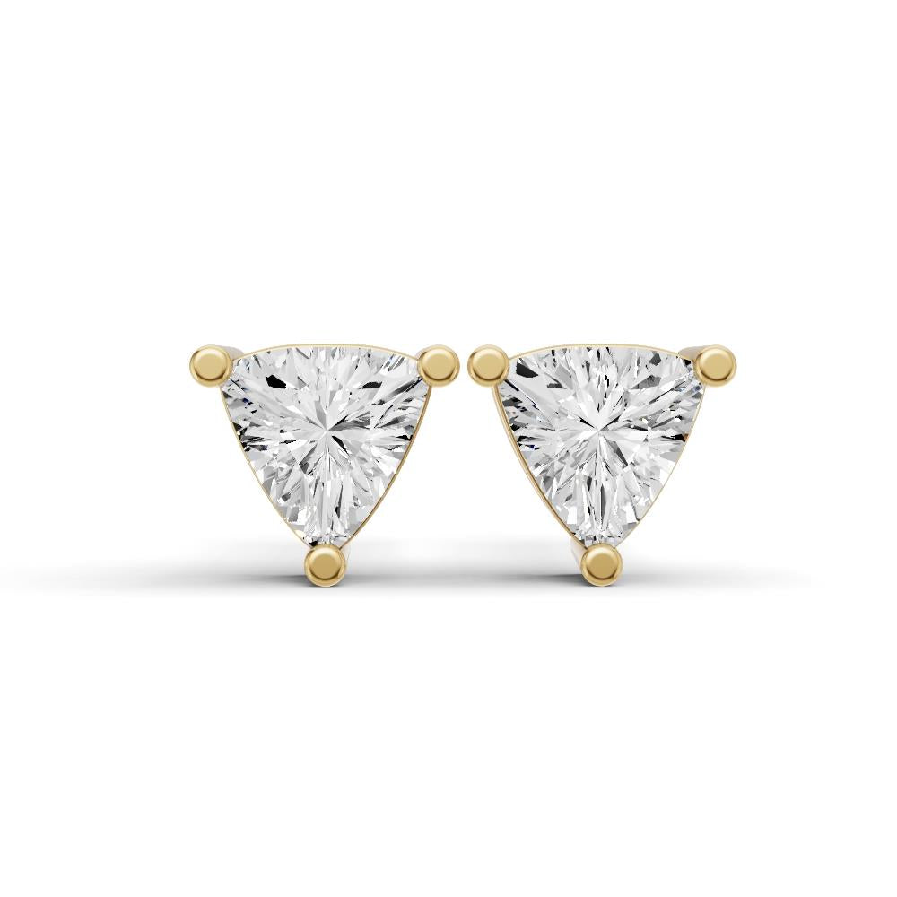 Prestige Boutique Diamonds Trillion Lab Diamond Solitaire Earrings Size 0.5 CTW