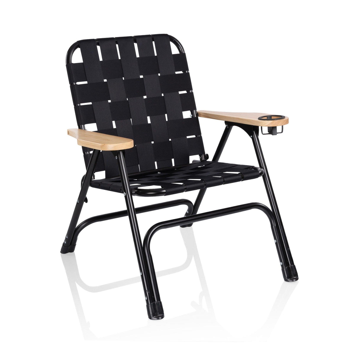 Oniva Lux Woven Camp Chair Black
