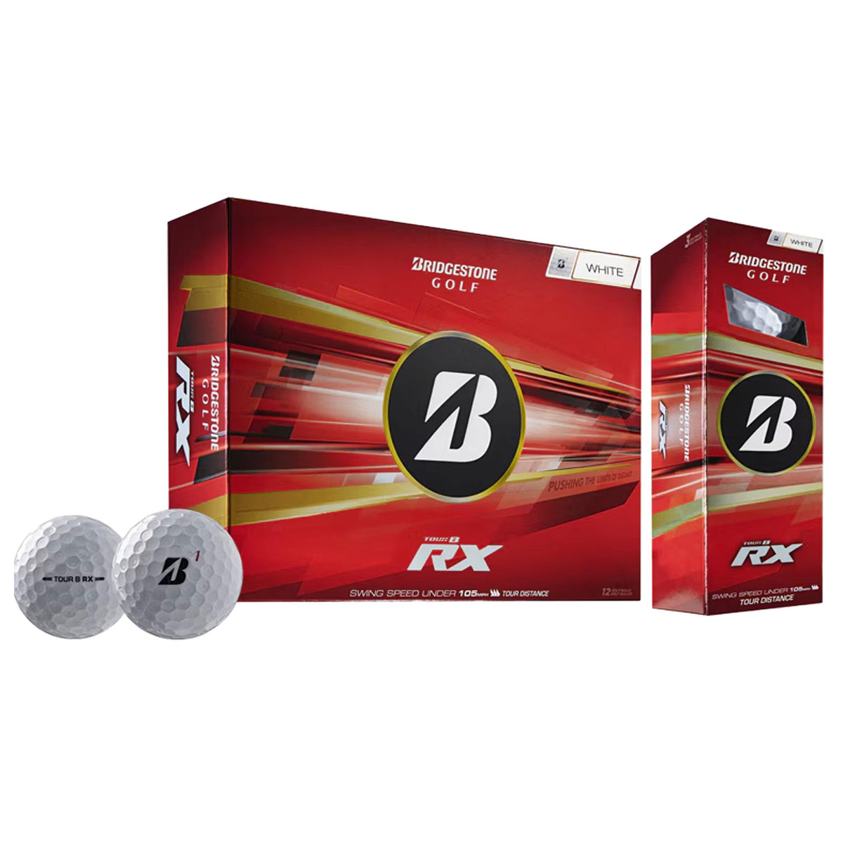 Bridgestone 2026 Tour B RX White Golf Balls - 1 Dozen