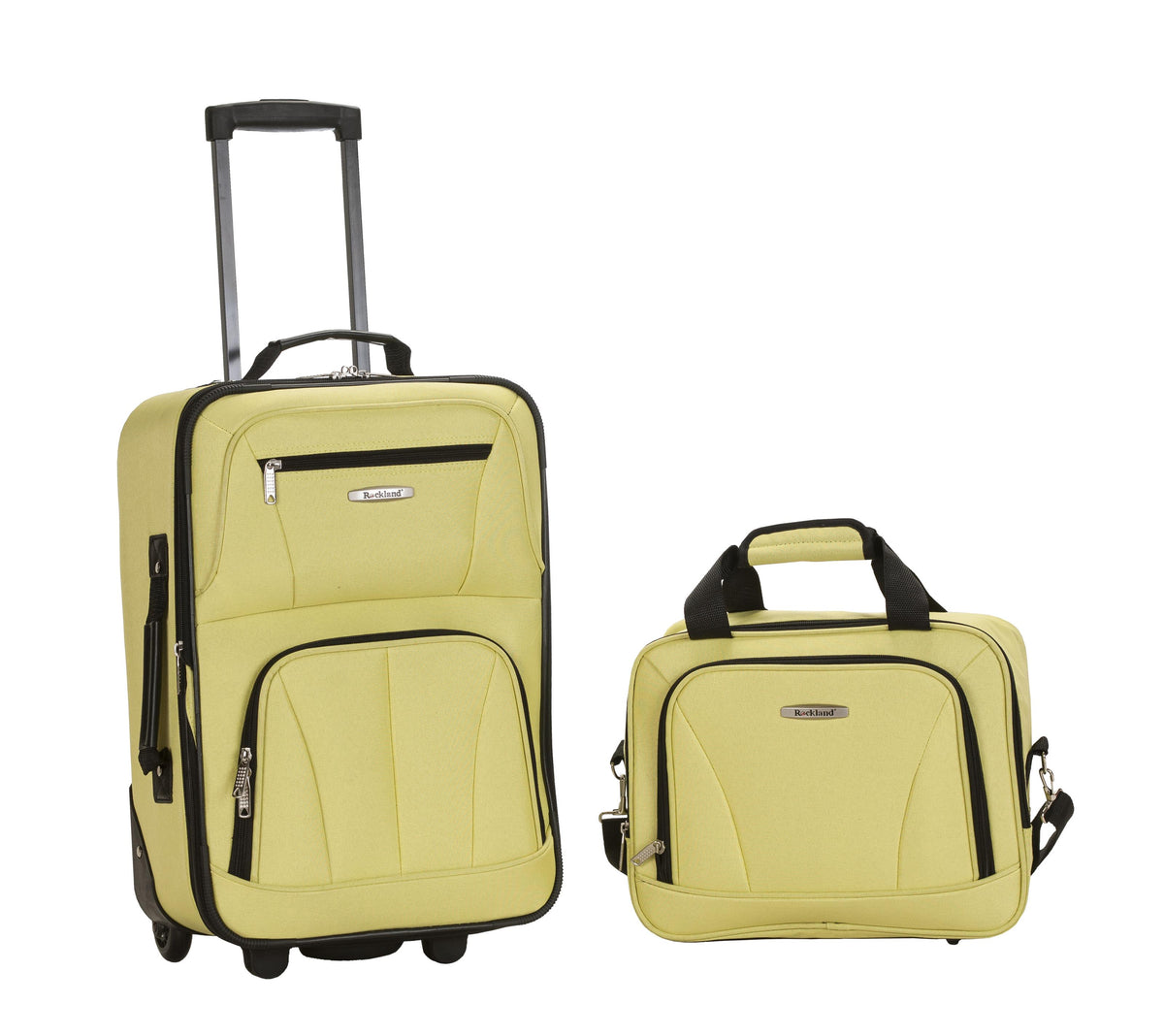 Rockland Luggage 2 pc. Expandable Lightweight Carry-on Luggage Set - Lime