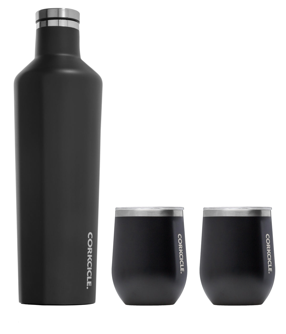 Corkcicle Wine & Shine - Matte Black
