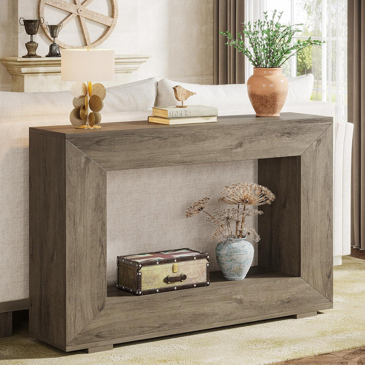 Stark Home 47" Farmhouse Console Table With Storage