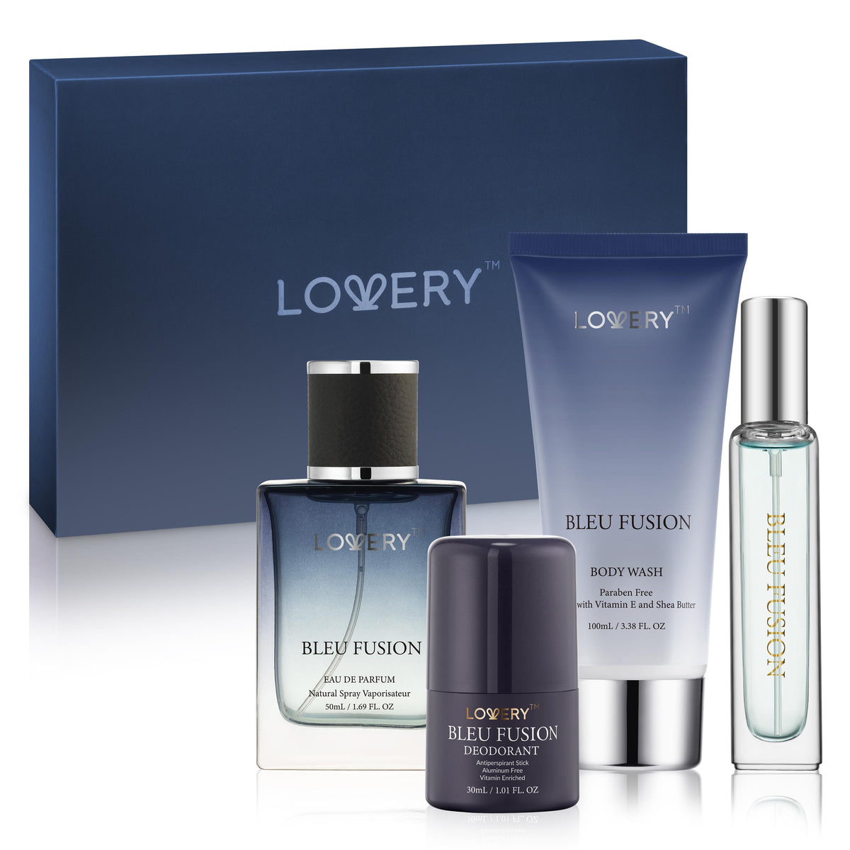 Lovery Bleu Fusion Bath and Body Care Size 4 Pieces