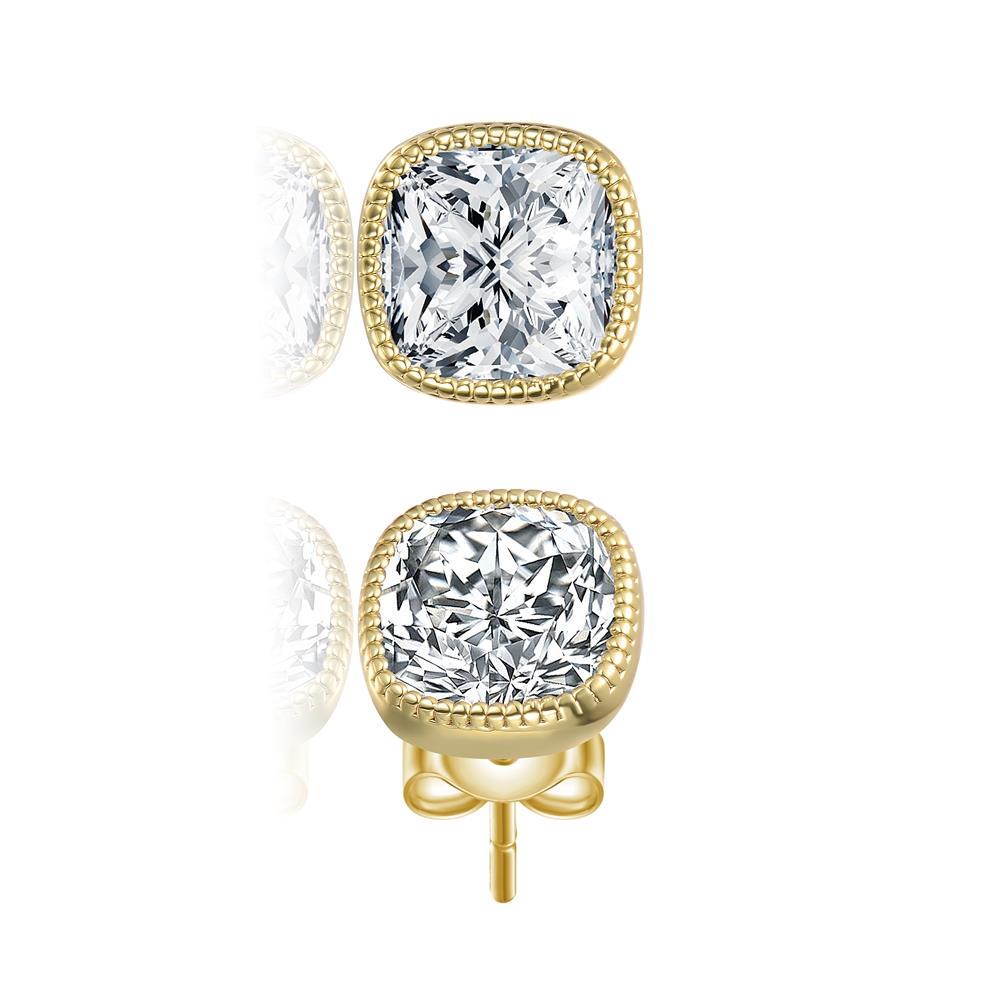 GENEVIVE Square Stud Earrings
