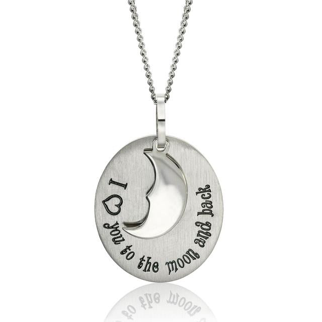 Joyful Sentiments I Heart You To The Moon And Back Pendant Necklace