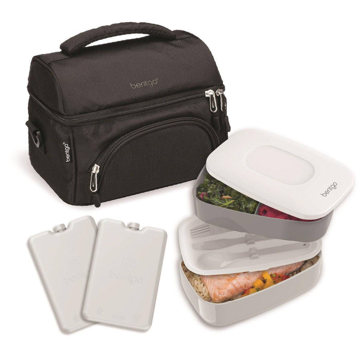 Bentgo Deluxe 4 Piece Lunch Set Carbon Black