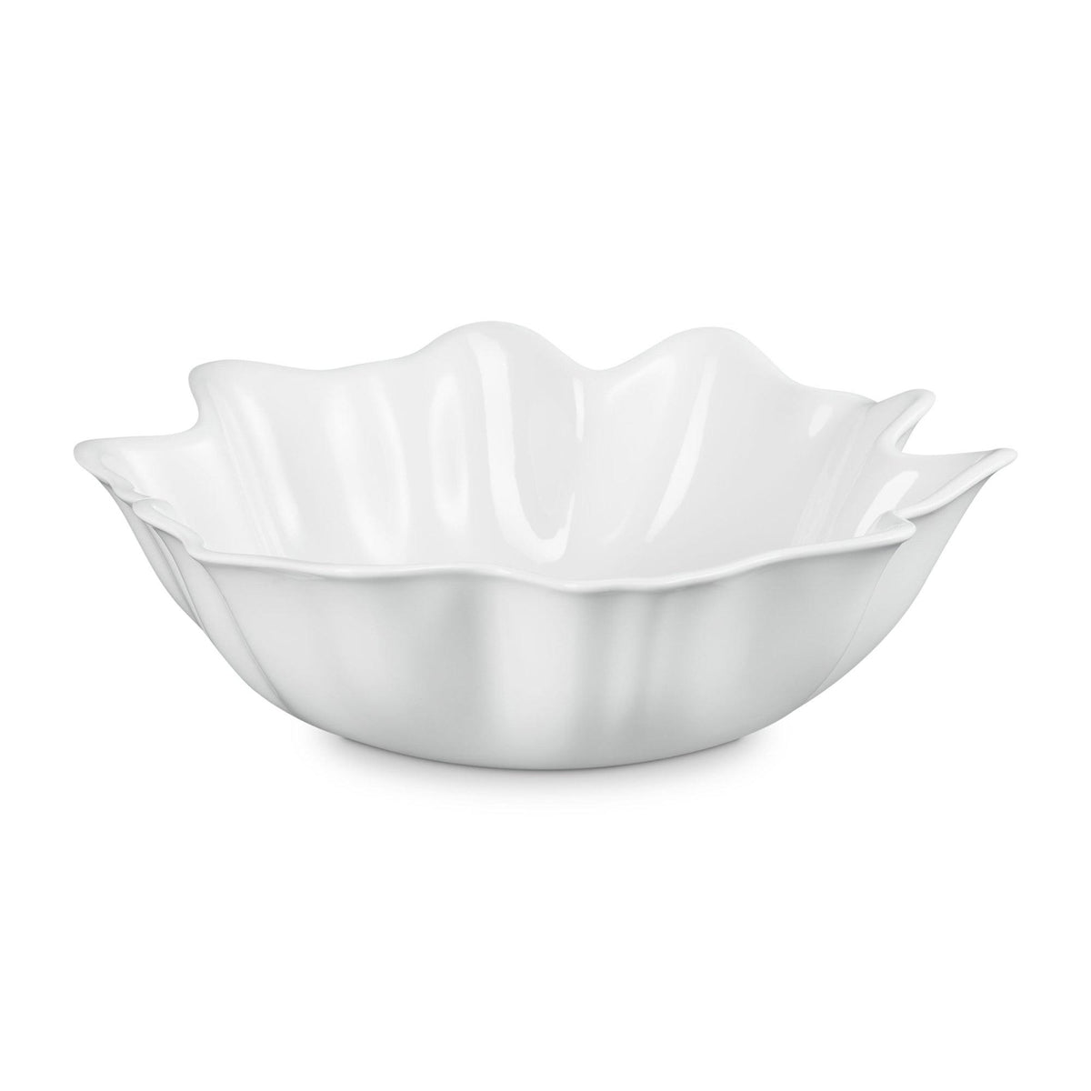 Le Creuset 4qt Iris Collection Stoneware Serving Bowl White
