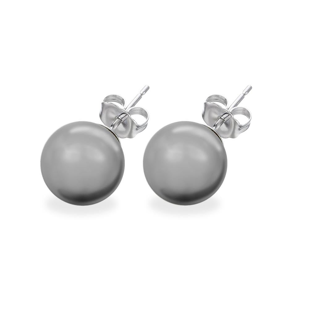 Infinity Luxe Jewelry Collection Gray Pearl CZ Stud Earrings