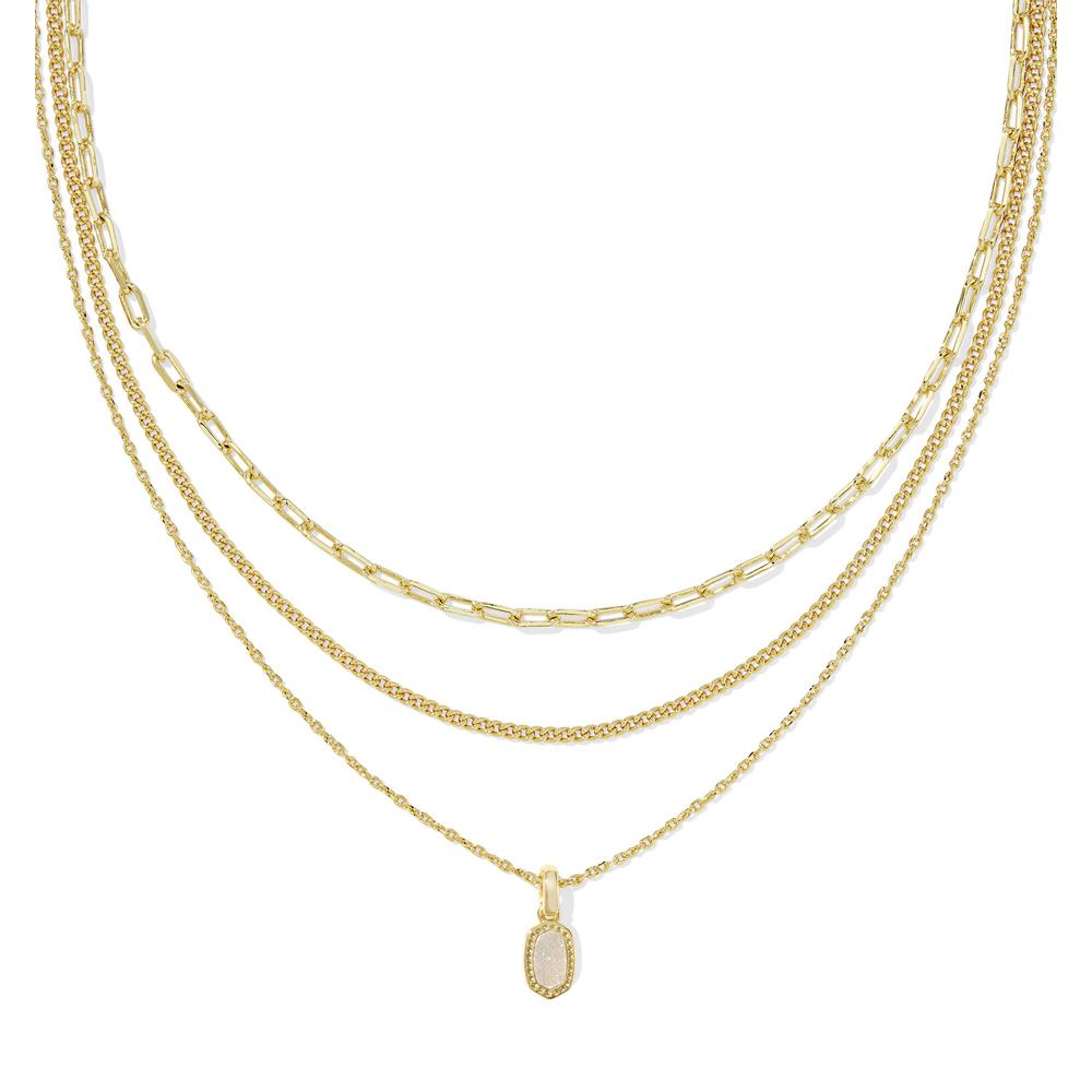 Kendra Scott Mini Elisa Triple Strand Necklace