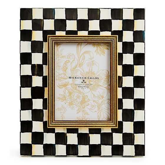 MacKenzie-Childs Sterling Check 5" x 7" Frame