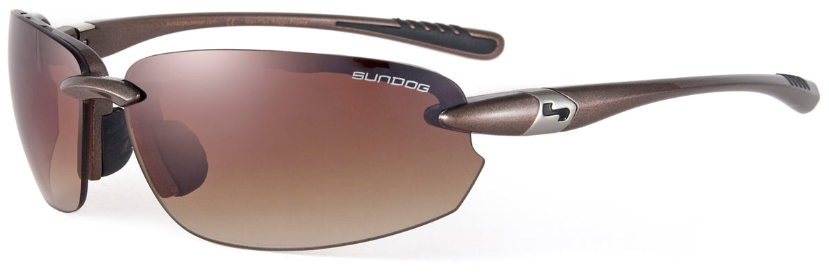 Sun Dog Laser Sunglasses - Champagne/Gradient Brown