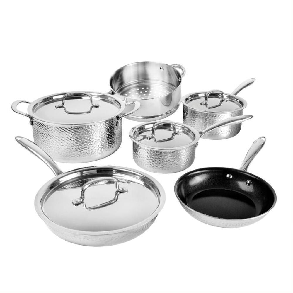 GraniteStone Cookware Hammered Ceramic Cookware Set Size 10 Pieces