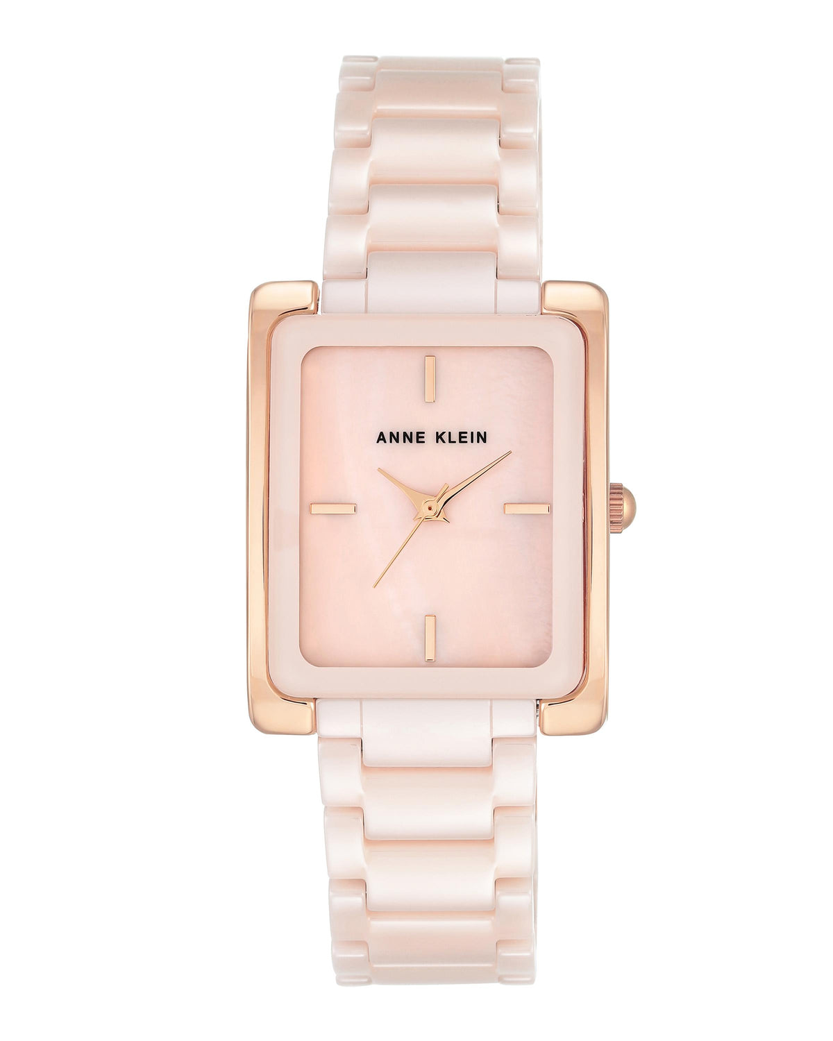 Anne Klein Women's Light Pink Ceramic Bracelet Watch