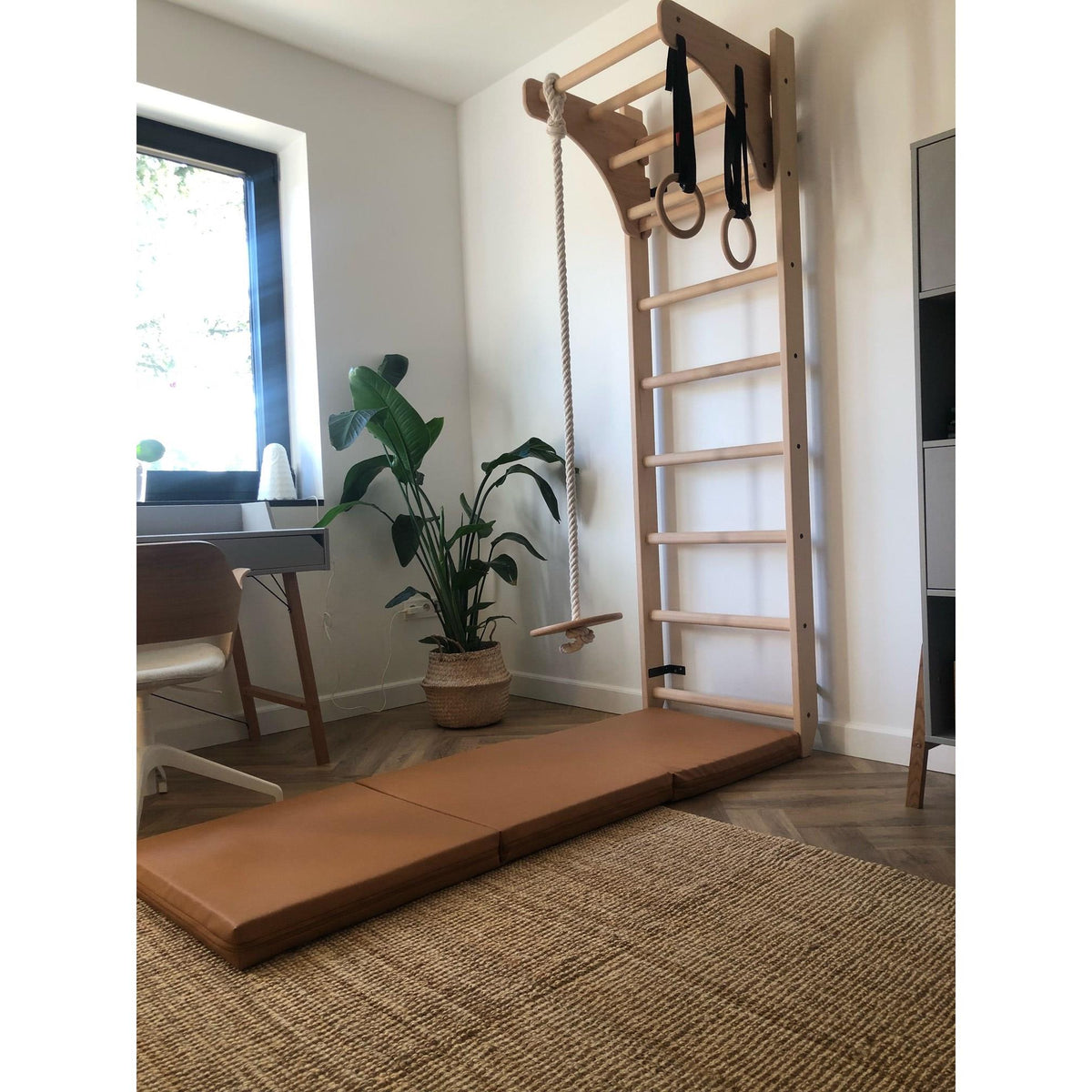 BenchK Sports Furniture Wooden Wall Bars for kids room