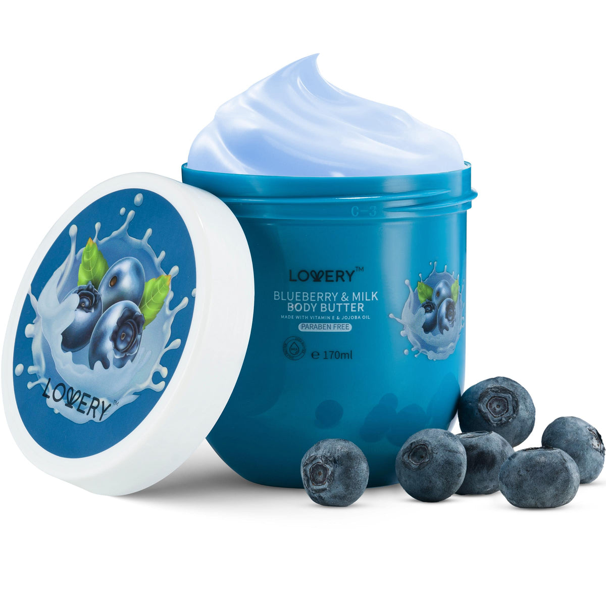 Lovery Blueberry Milk Whipped Body Butter Size 170mL