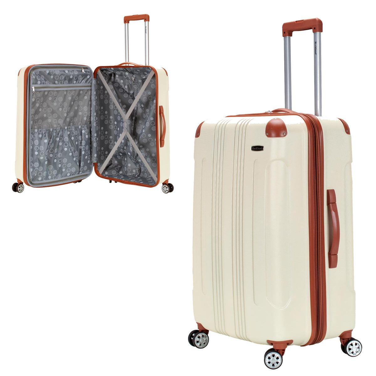Rockland Luggage London ABS 28" Expandable Upright Spinner - White