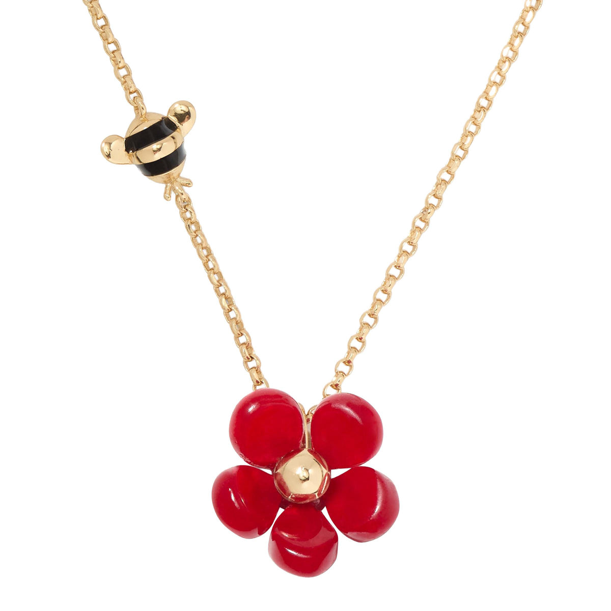kate spade new york Summer Daze Flower Pendant - Red