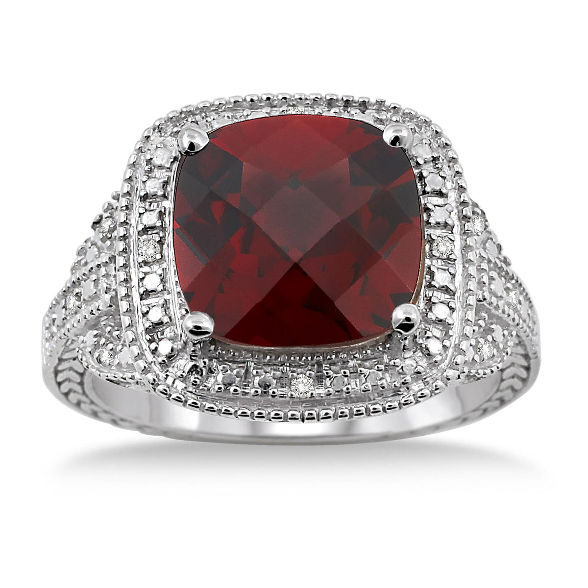 Jilco Inc Garnet and Diamond Ring 6