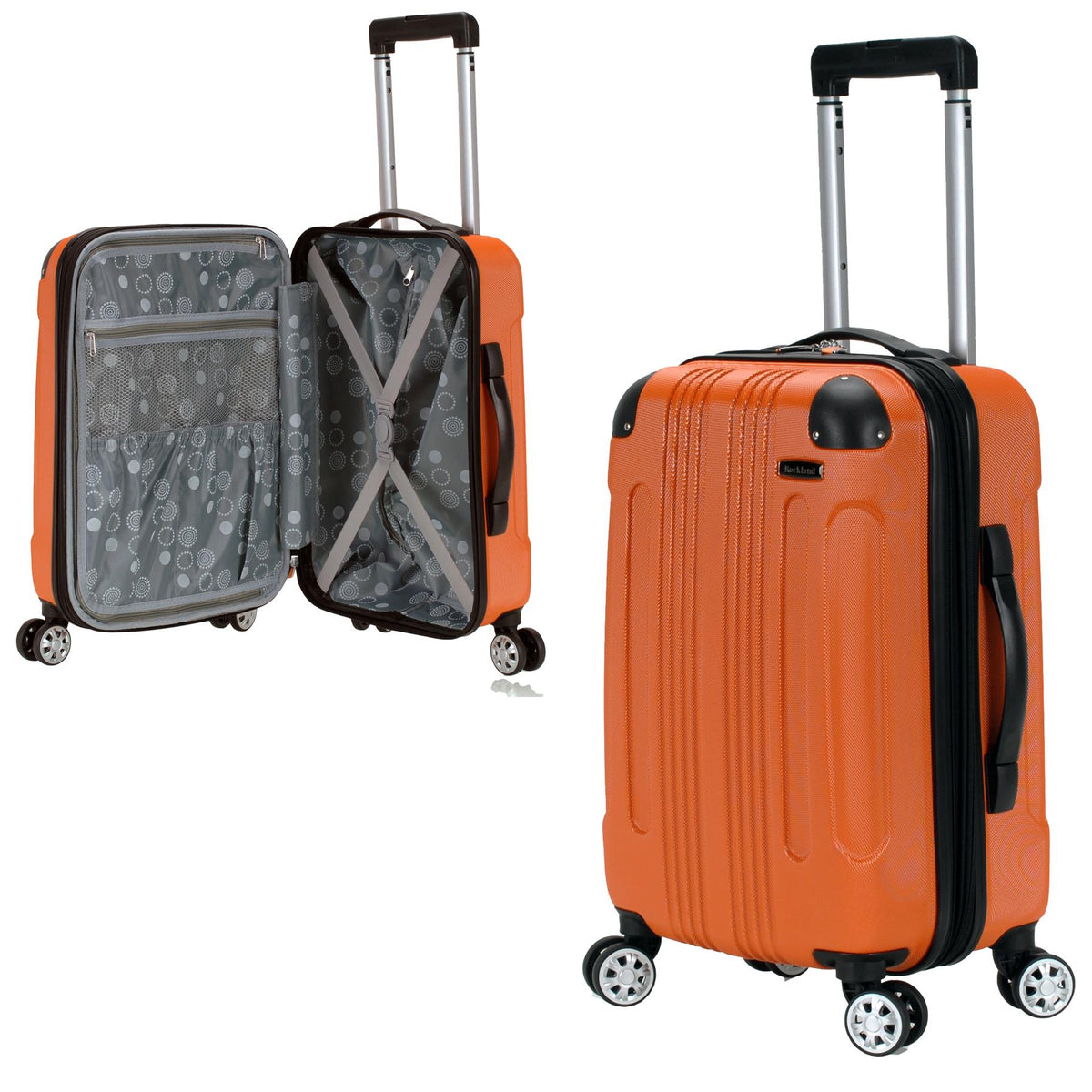 Rockland Luggage London ABS 20" Upright Spinner - Orange