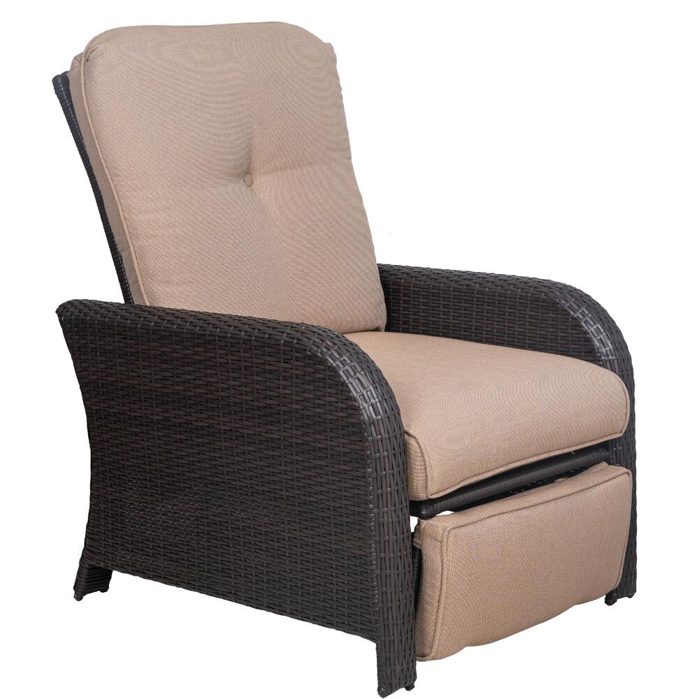 Hanover Strathmere Outdoor Recliner in Tan