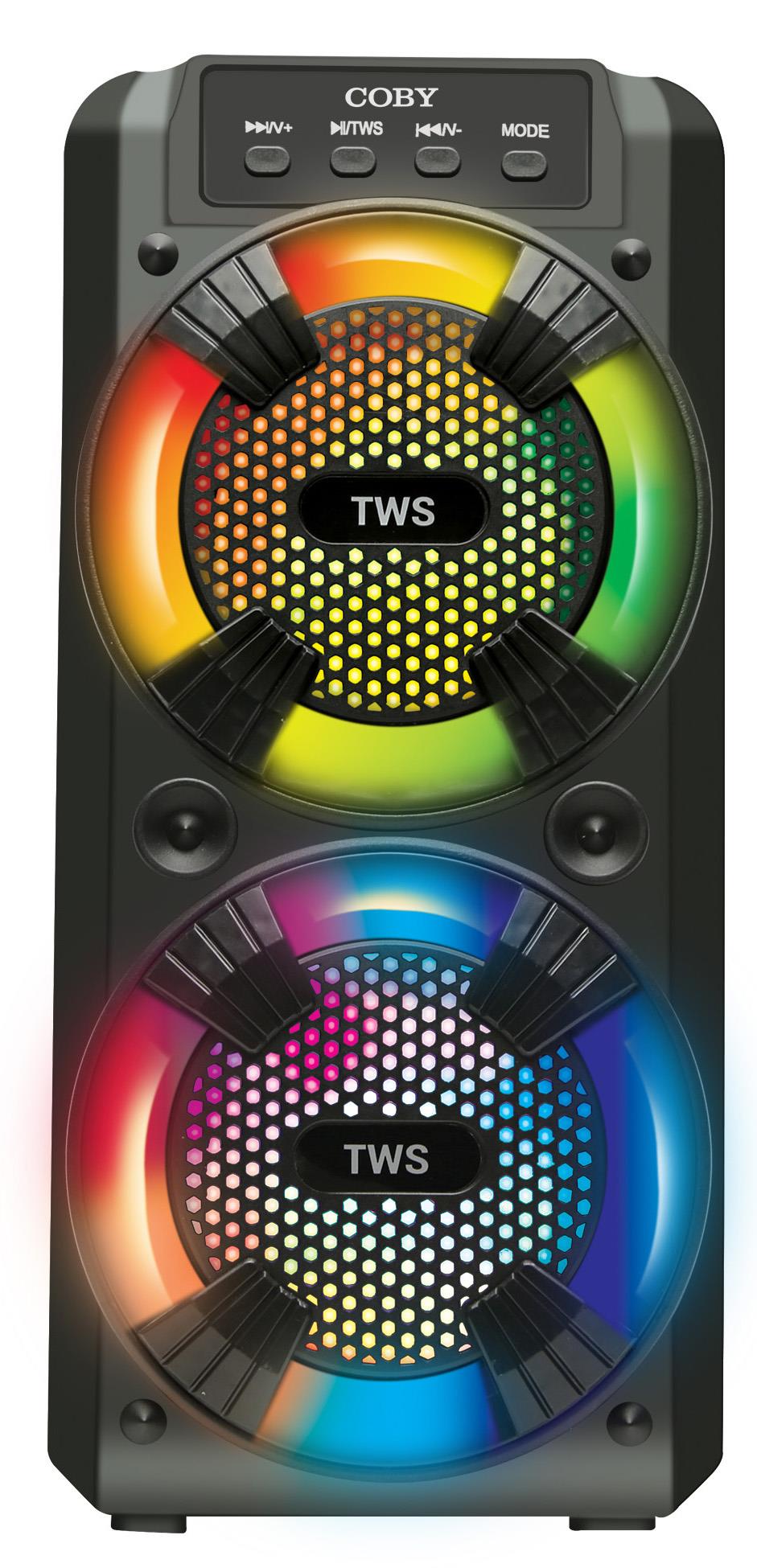 COBY Bluetooth Woofer Speaker w/ Mic Size 2" x 4"