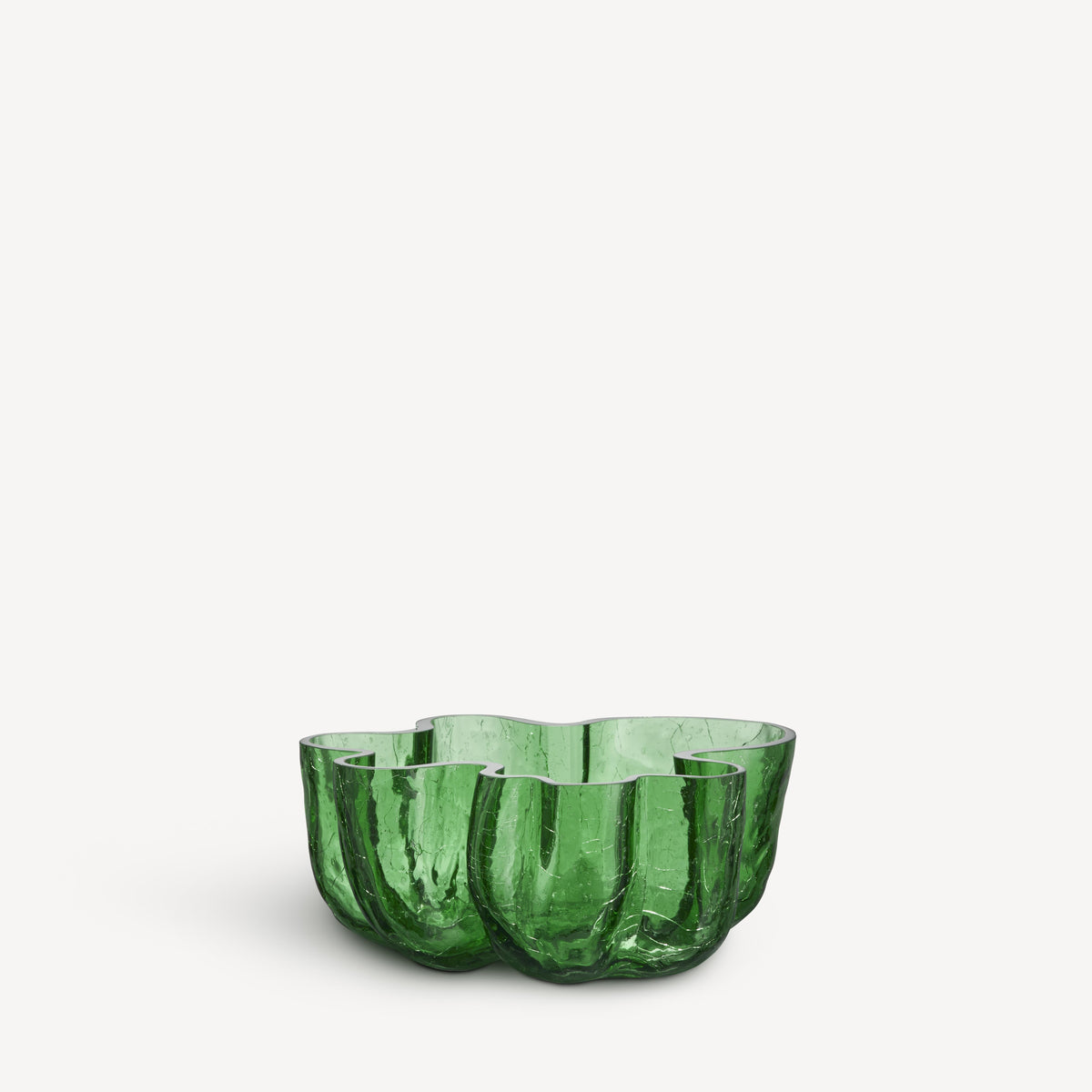 Kosta Boda Crackle Bowl Green
