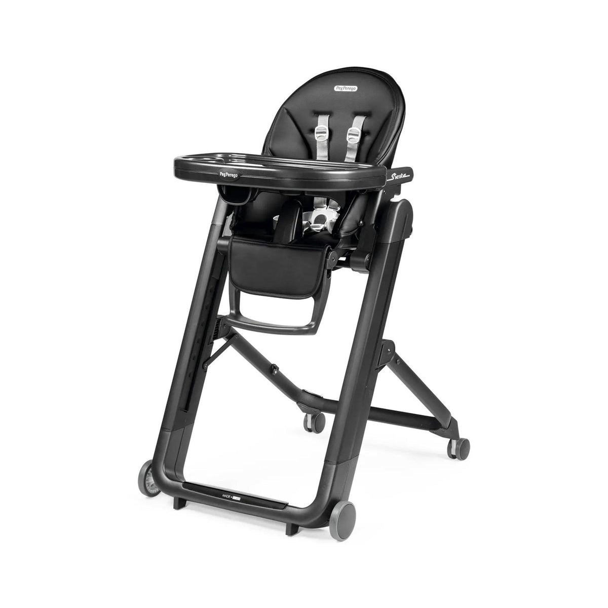 PEG Siesta Grow with Baby Folding High Chair & Recliner True Black