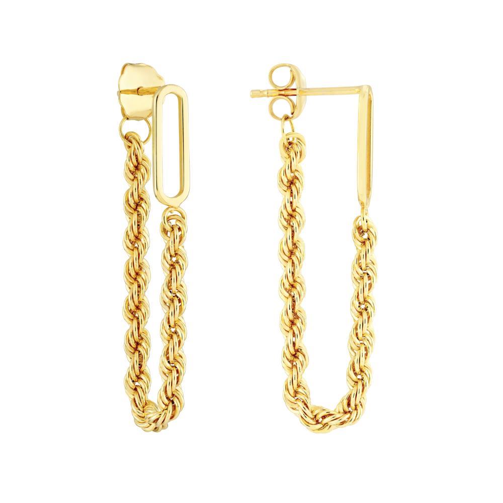 HAWLEY ST Front to Back Paper Clip + Rope Chain Earrings