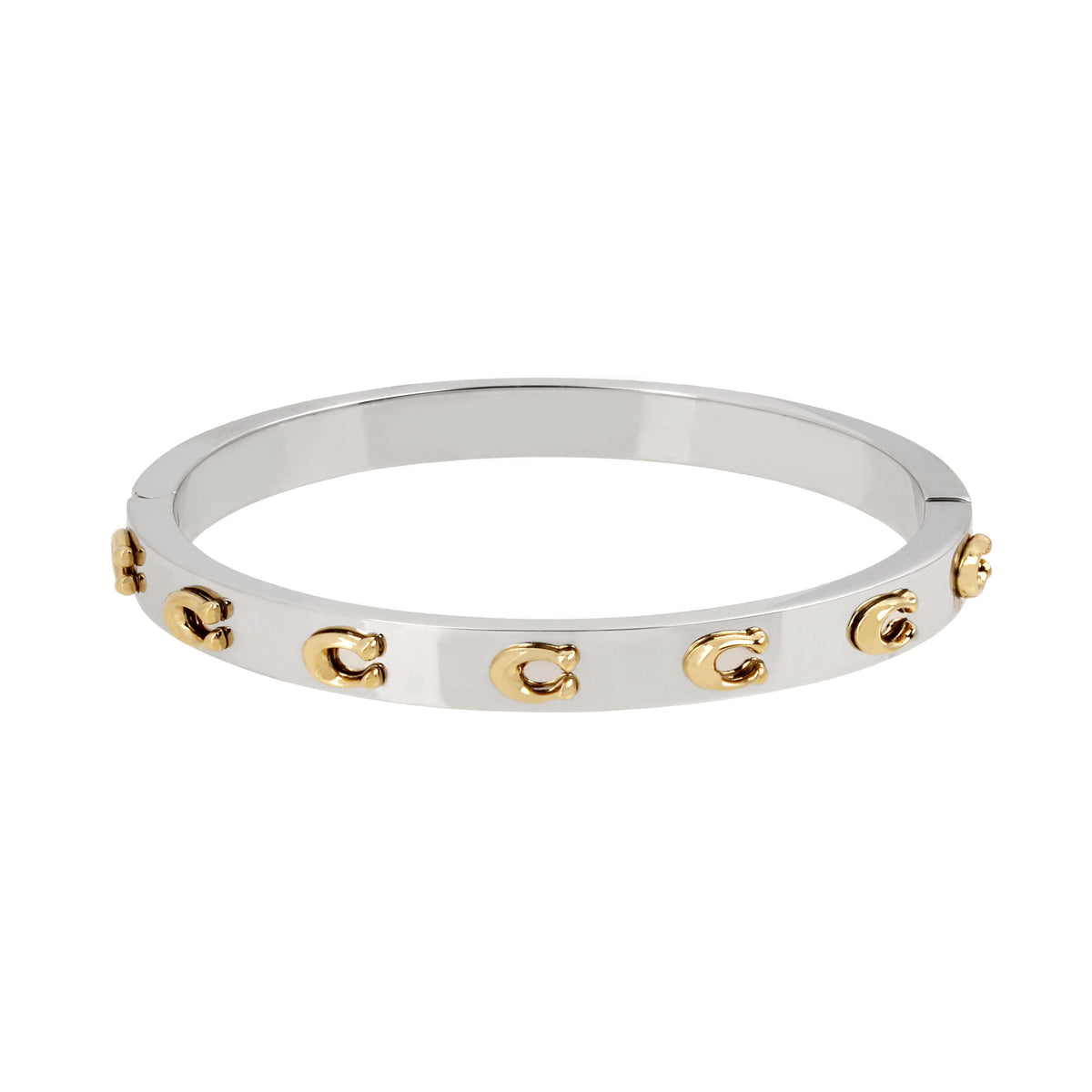 Coach Signature C 2-Tone Bangle Bracelet