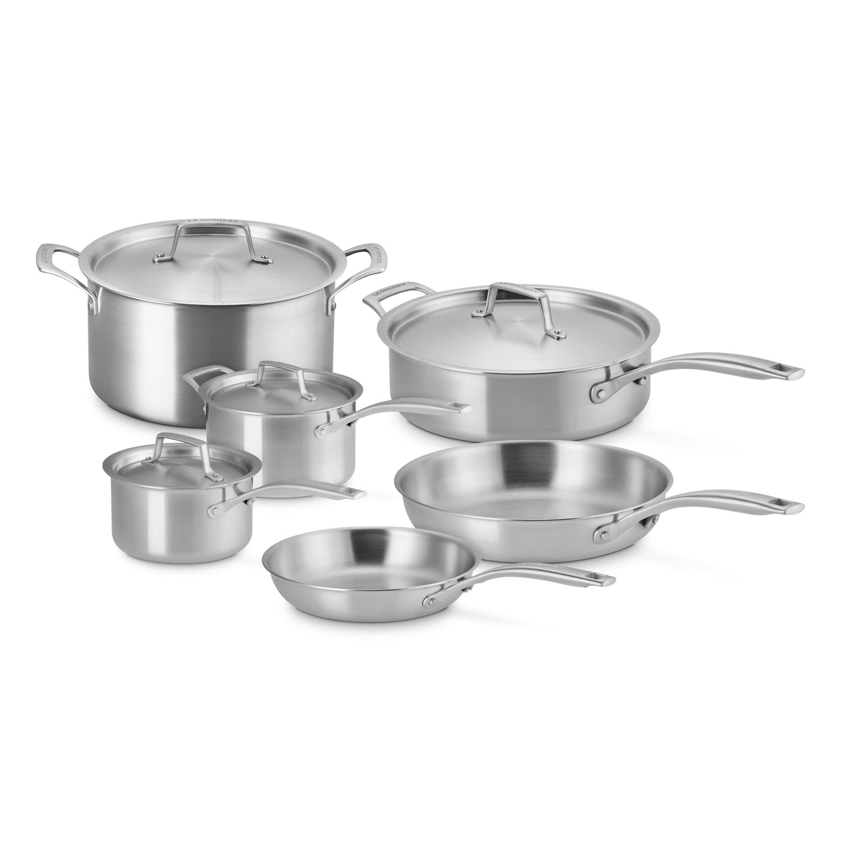 Le Creuset 10pc Essential Stainless Steel Cookware Set