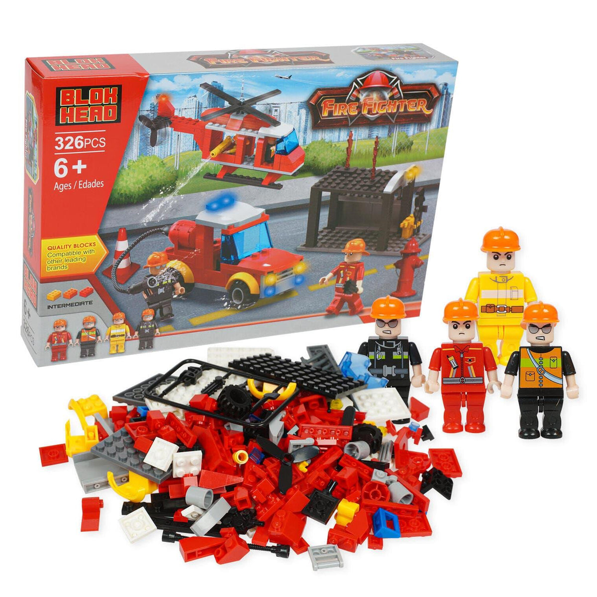 Bella Home 326 Pc. Fire Fighter Action Building Block Set