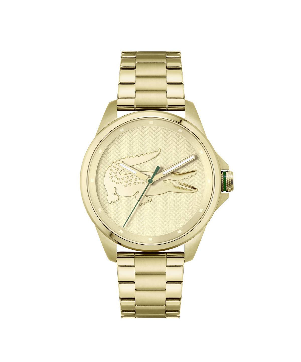 Lacoste Le croc Gents Watch. Ionic Thin Gold Plated Steel Case & Bracelet. Champagne Dial.