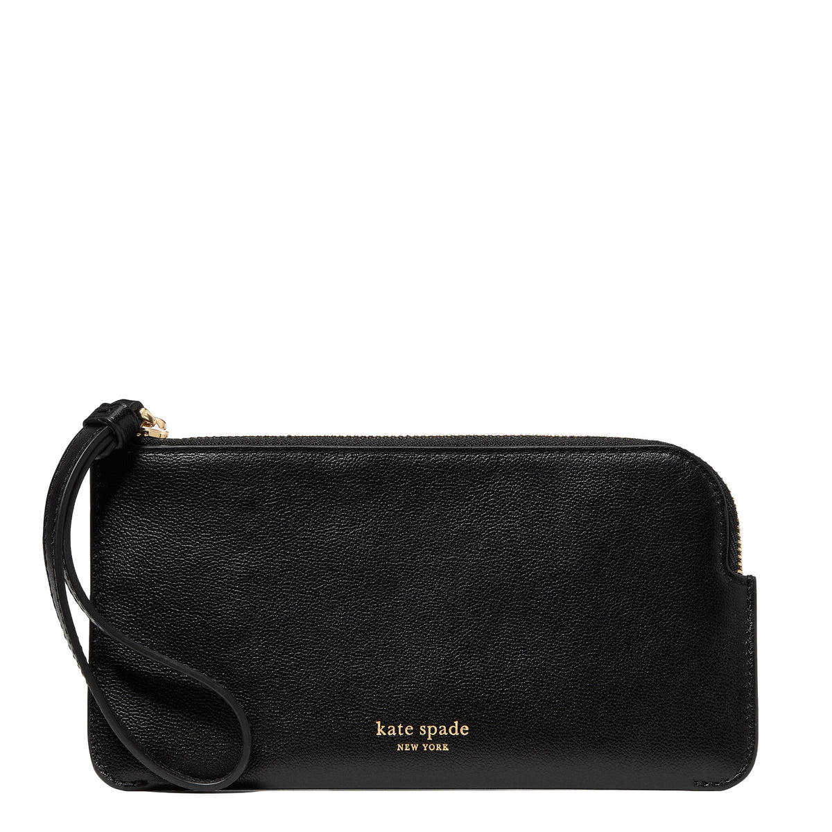 kate spade new york Zippy Smooth Leather Small Wristlet - Black