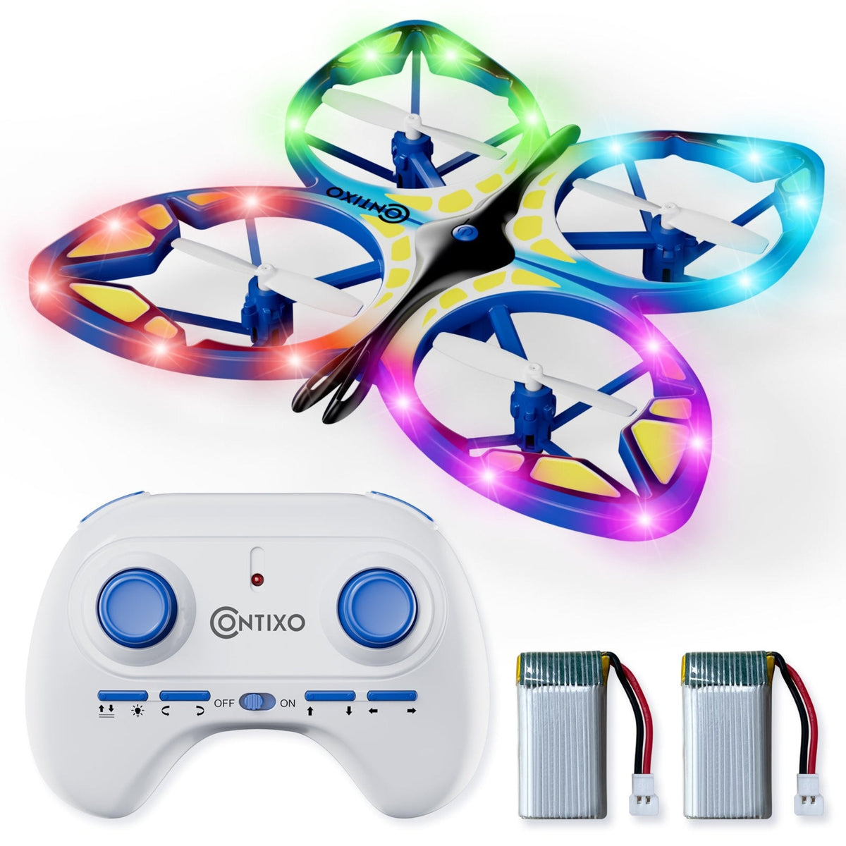 Contixo TD2 Butterfly Mini Drone with LED Light Effects