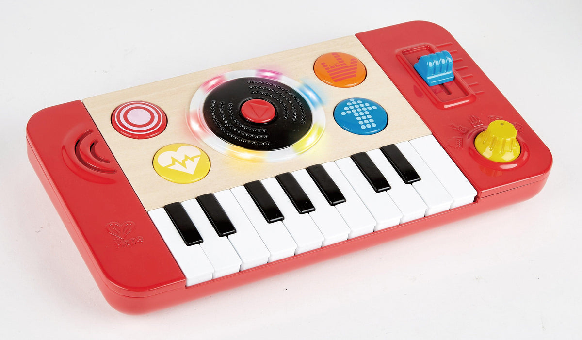 Hape DJ Mix & Spin Studio Musical Toy - Ages 12+ Months Red