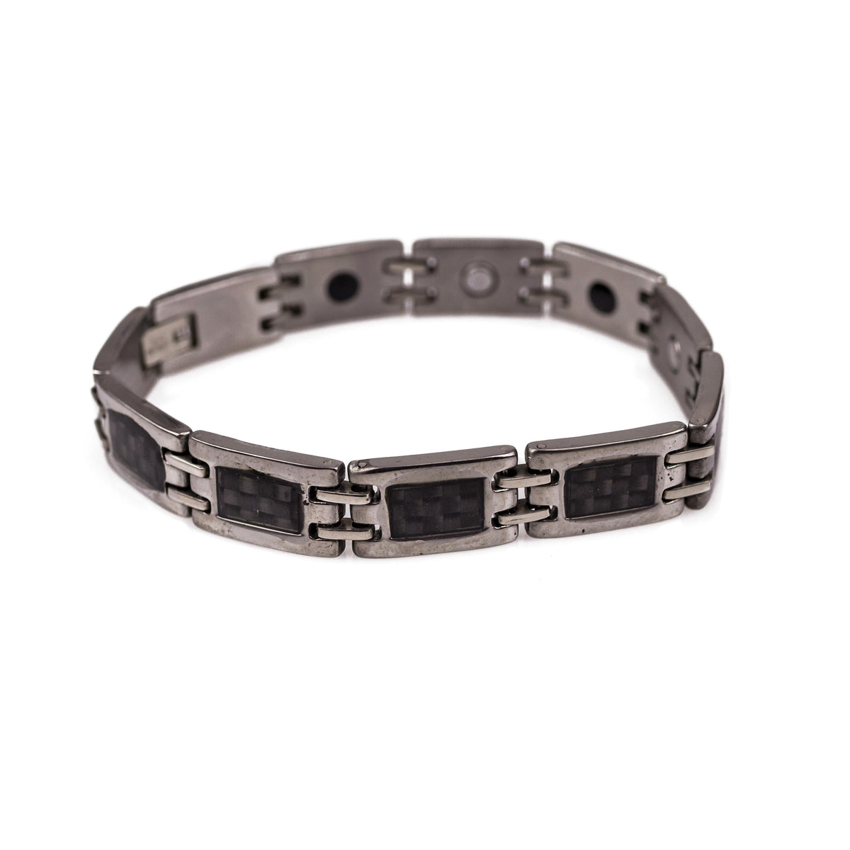 Completely Bella Men's Stainless Steel Magnetic Link Bracelet