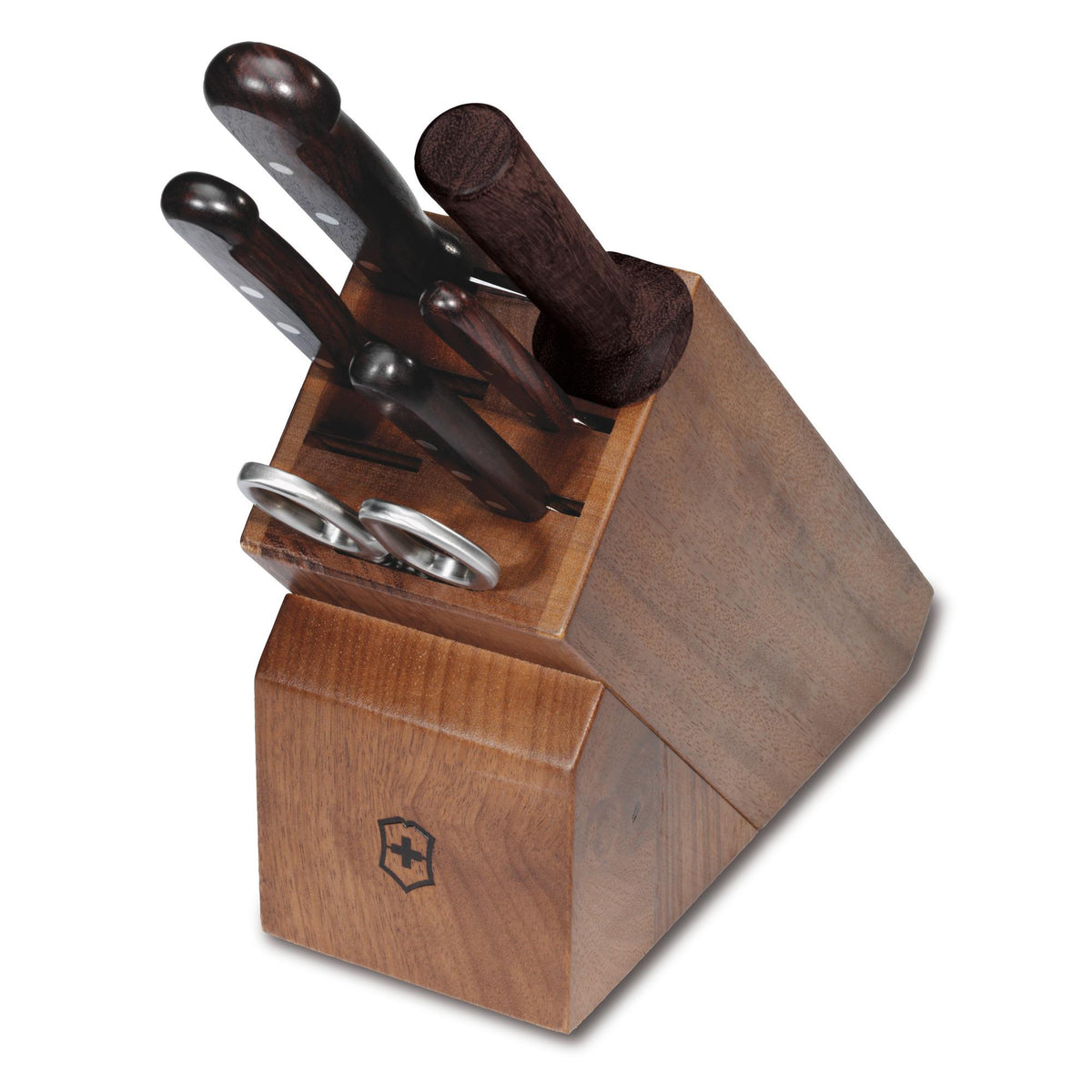 Victorinox Swiss Army Cutlery Block Set, 7-Piece Block Set, Wood