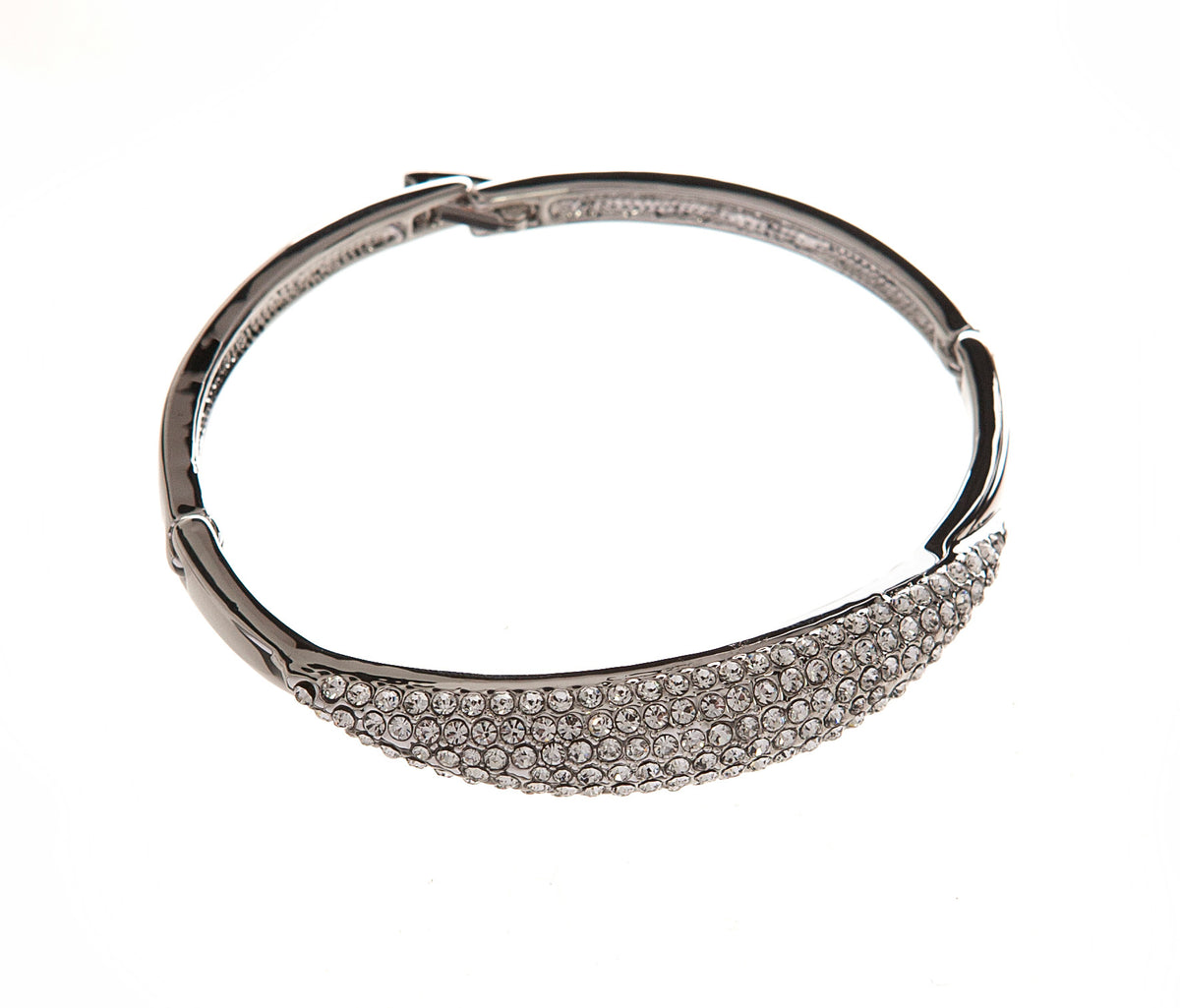 DKD Pave' Crystal Domed Bangle Bracelet