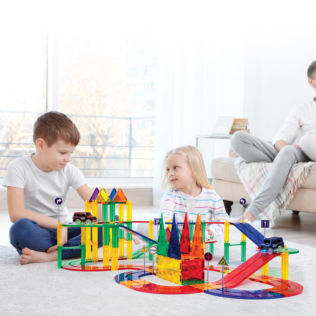 Picasso Tiles 80pc Race Track Building Blocks