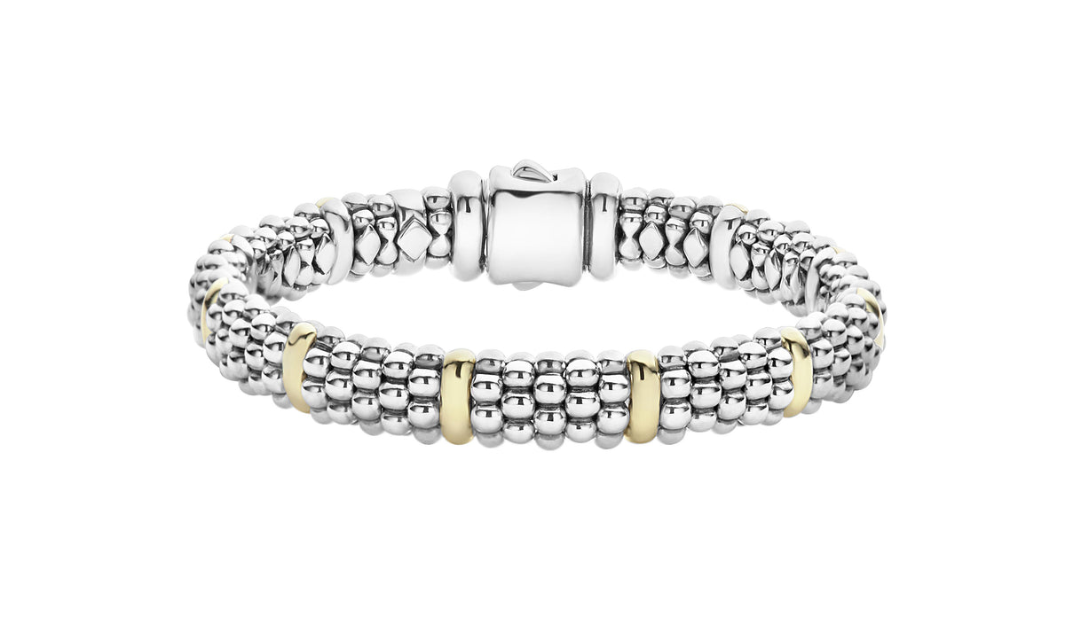 Lagos Beaded Bracelet with Gold Size Medium