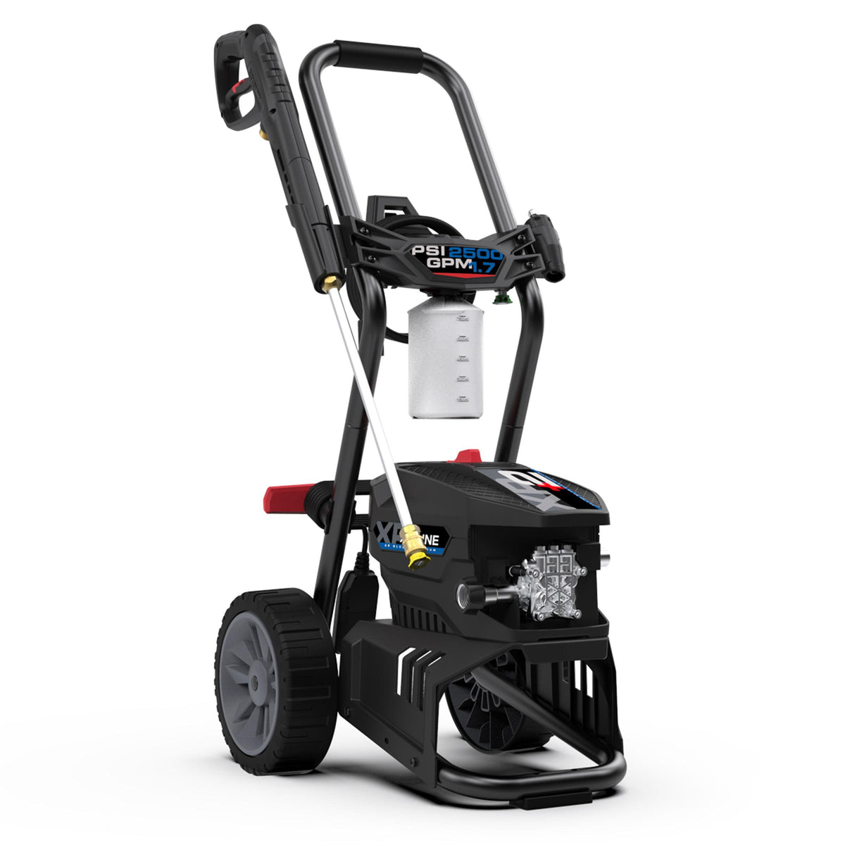 AR Blue Clean North America 2500 Max PSI - 1.7 GPM - Electric Pressure Washer, Portable 2-Wheel Base