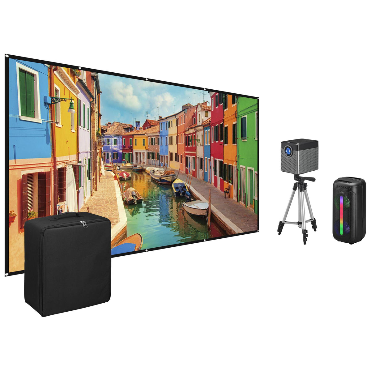GPX iLive Movie Theater Kit (Projector/Screen/Tailgate Speaker)