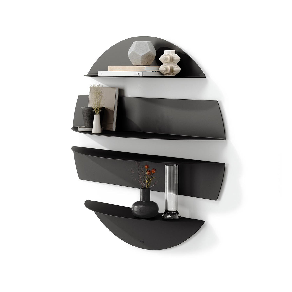 Umbra Solis Adjustable Standing Shelves 4 pc Black