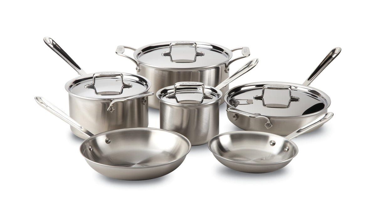 All-Clad D5 Brushed Stainless Steel 10-Piece Cookware Set