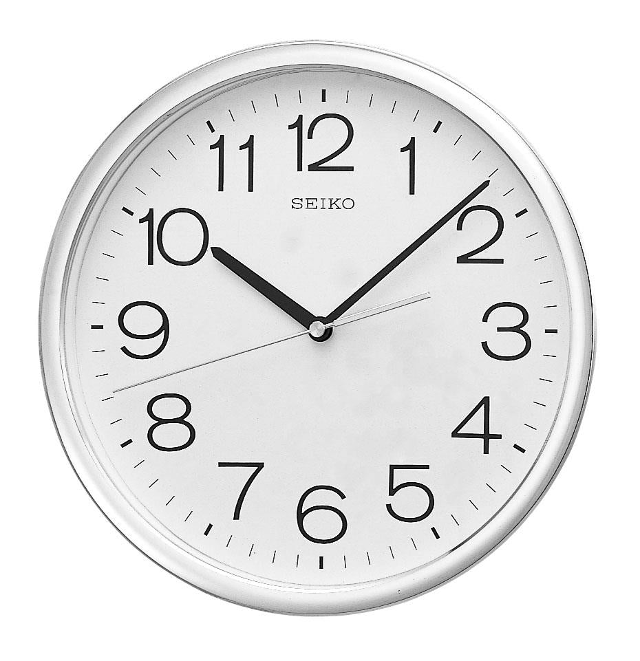 Seiko Clocks Wall, Quartz, Silver-Tone